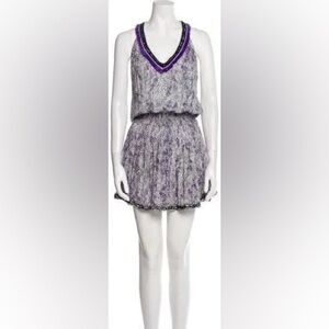 Poupette St. Barth’s Purple Leopard Dress- sz L